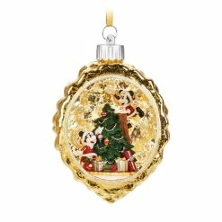 Outlet 👍 Disney 🎄 Christmas Ornament - Mickey And Minnie Light Up Scene 🤩
