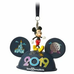 Best Pirce 👍 Disney Ear Hat Ornament - 2019 Dated - Walt Disney World - Light Up 🎁