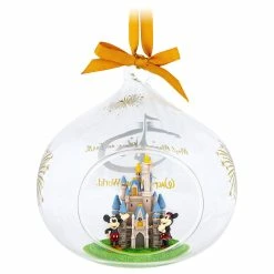 Flash Sale 🛒 Disney Glass Drop Ornament - Cinderella Castle - Walt Disney World ⌛