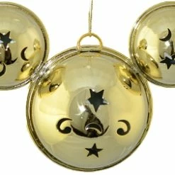 Brand new 🥰 Disney Mickey Ears Icon Ornament - Mickey Mouse Metal Bell - Gold 👏