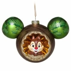 Discount ❤️ Disney 🎅 Christmas Ornament - Mickey Icon - Chip N Dale - Double Sided 🛒