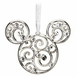 Flash Sale 👍 Disney 🎄 Christmas Ornament - Bohemian Filigree Mickey Mouse - Silver 🌟