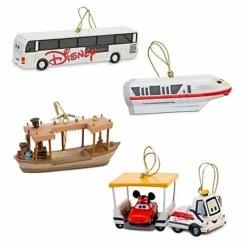 Outlet 🧨 Disney ❄ Christmas Ornament Set - Disney Parks Transportation Vehicles 🤩