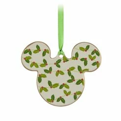 Flash Sale 🛒 Disney Disc Ornament - Mickey Mouse - Holly 🥰