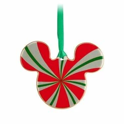 Deals 🧨 Disney Disc Ornament - Mickey Mouse - Peppermint 🌟