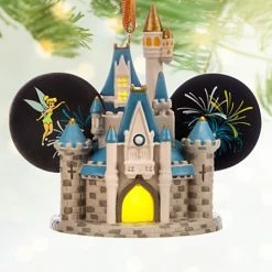 Flash Sale 🤩 Disney Ears Hat Ornament - Cinderella Castle With Fireworks - Light Up 🌟