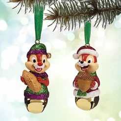 Deals 🧨 Disney 🎄 Christmas Ornament Set - Chip And Dale Bells 🤩