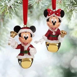 Best reviews of 🥰 Disney ❄ Christmas Ornament Set - Mickey And Minnie Mouse Bells 💯