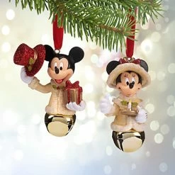 Deals 🔥 Disney ❄ Christmas Ornament Set - Victorian Mickey And Minnie Bells 💯