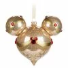 New ❤️ Disney Mickey Ears ❄ Christmas Ornament - Mickey Mouse Icon - Champagne 🔥