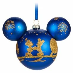Flash Sale ✨ Disney Mickey Ears ❄ Christmas Ornament - Four Parks - Gold Glitter 😀