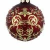 Brand new 🧨 Disney 🎄 Christmas Ornament - Mickey Icon - Victorian Filigree - Red 😉