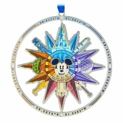 Flash Sale 👍 Disney Disc Ornament - Mickey Four Parks Compass - Spinner 🔔