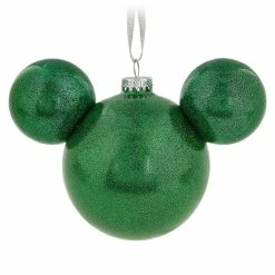 Coupon 👏 Disney 🎄 Christmas Ornament - Mickey Mouse Icon - Green 😍