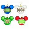 Deals 🎁 Disney 🎄 Christmas Ornament Set - Mickey Icons And Snowflakes - Set Of 4 🔔