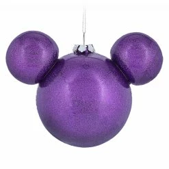 Coupon 🛒 Disney 🎄 Christmas Ornament - Mickey Mouse Icon - Purple 🎁