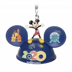 New 🔔 Disney Ear Hat Ornament - 2020 Dated - Walt Disney World - Light Up 🌟