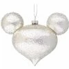 Promo 👍 Disney Mickey Ears Icon Ornament - Mickey Mouse Icon - Silver Ice 👏