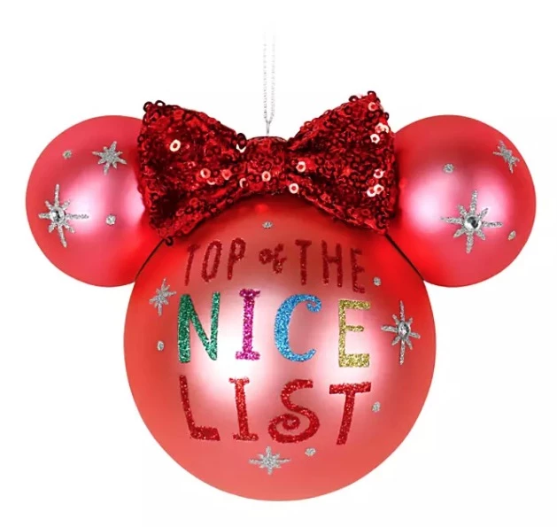 Best Pirce ???? Disney Mickey Ears Icon Ornament - Minnie Mouse - Nice List ⭐ 1 Best Pirce ???? Disney Mickey Ears Icon Ornament - Minnie Mouse - Nice List ⭐