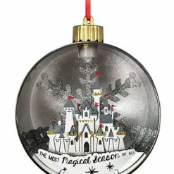 Flash Sale ✨ Disney Glass Ball Ornament - Fantasyland Castle Light-Up - Silver & Gold 💯