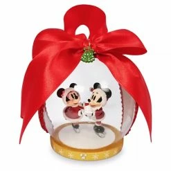 Buy ✨ Disney Dome Ornament - Santa Mickey And Minnie Scene - Vintage 👍