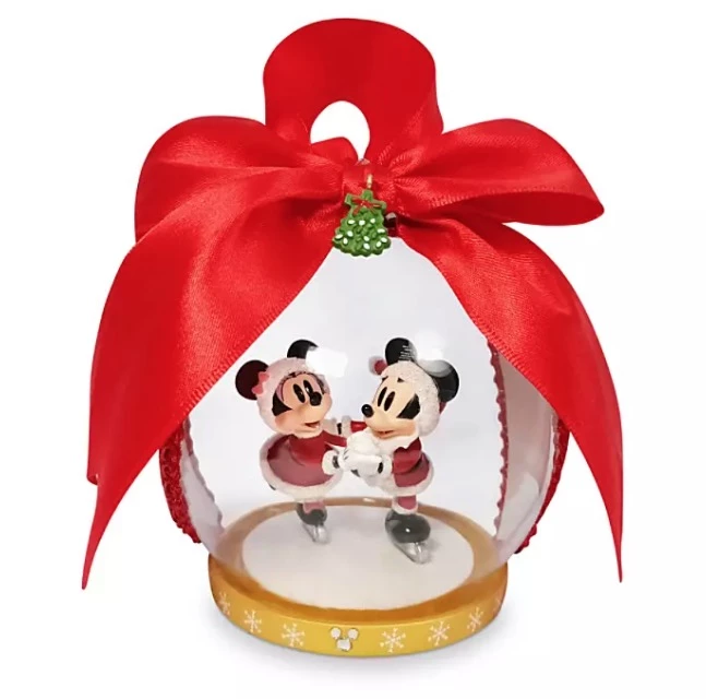 Buy β¨ Disney Dome Ornament - Santa Mickey And Minnie Scene - Vintage π