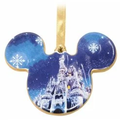 Buy 🤩 Disney Disc Ornament - Mickey Cinderella Castle - Ceramic ⭐