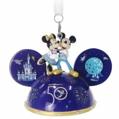 Best deal 🤩 Disney Ear Hat Ornament - 50th Anniversary - Mickey & Minnie ⌛