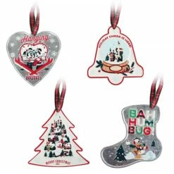 Outlet 🎉 Disney Ornament Set - 2021 Holiday - Walt's Holiday Lodge - Metal 🌟