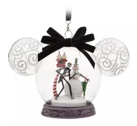 Deals ๐ Disney Mickey Ears Icon Ornament - Jack Skellington And Snowman ๐
