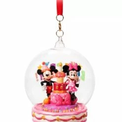 Best Sale 👏 Disney Globe Ornament - Mickey And Minnie - Happy 🎂 Birthday ❤️